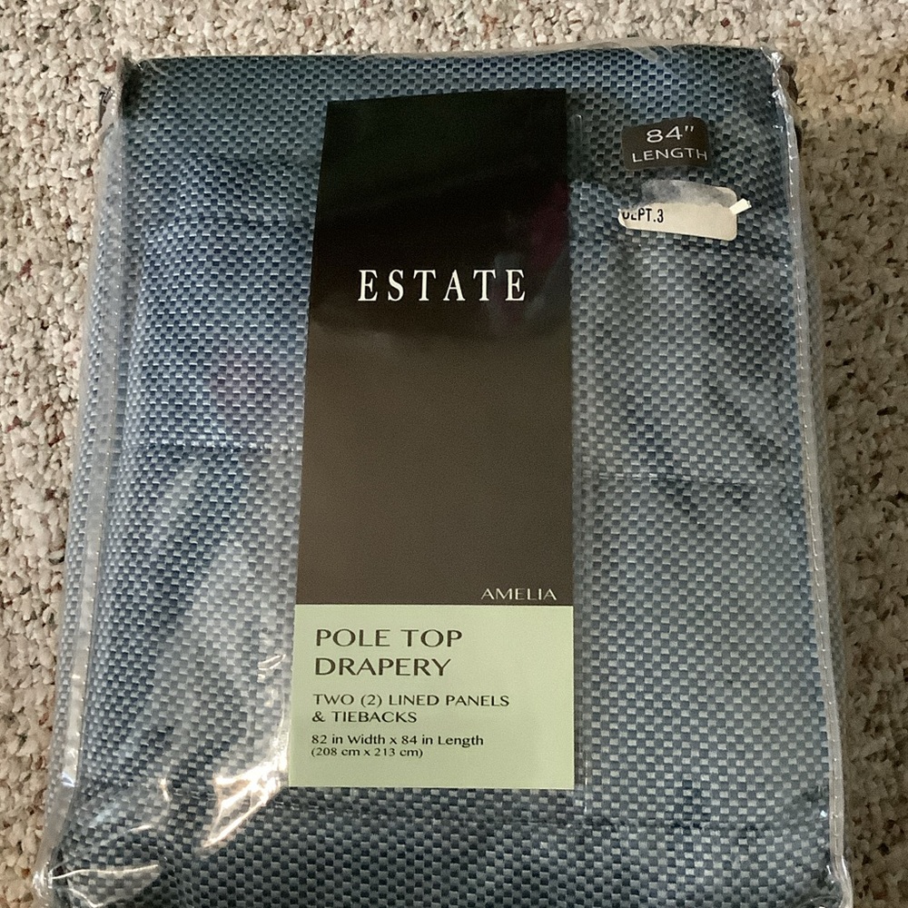 Estate Amelia Blue Pole Top Drapery‎